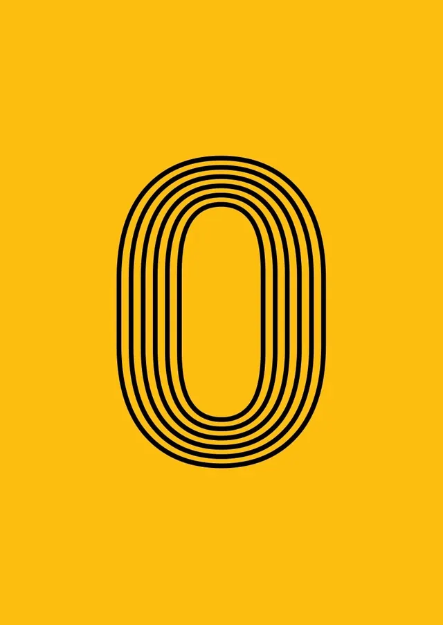 Geometric Letter O Design, minimal, swiss, vibrant