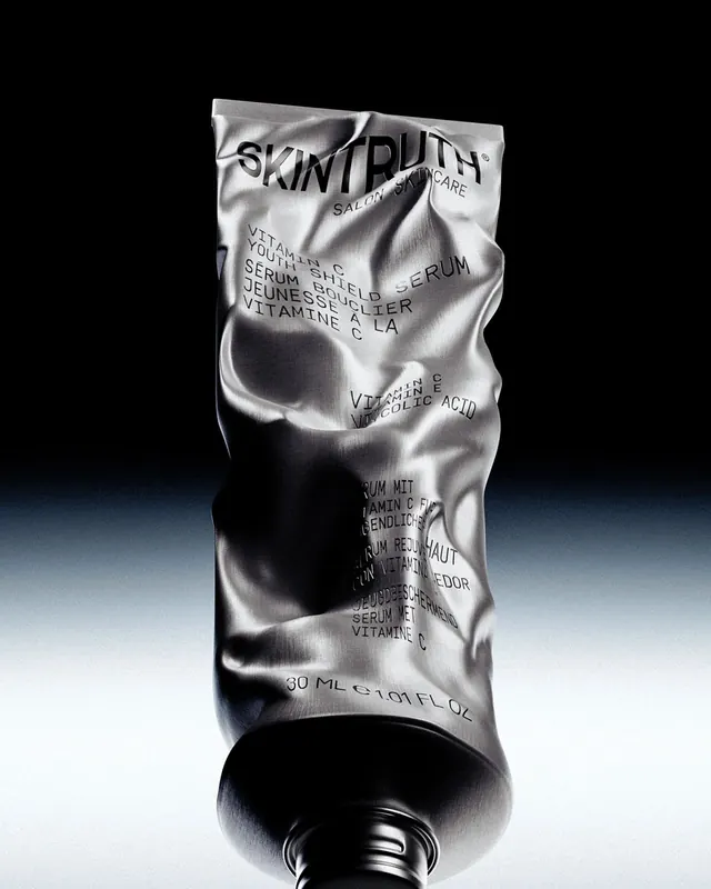 SKIN.IN Packaging Mockup, minimal, luxury, dark