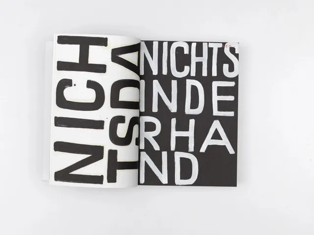 Nichtsunderhand Typography Design, minimal, swiss, monochrome