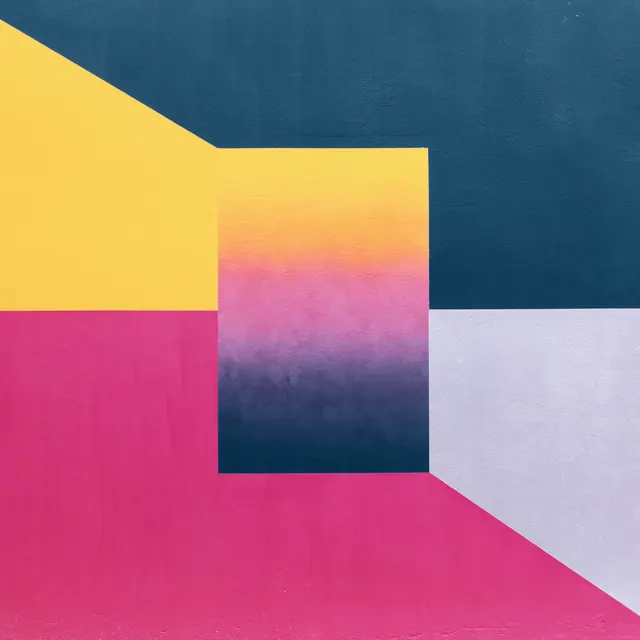 Geometric Color Block Composition, minimal, geometric, vibrant