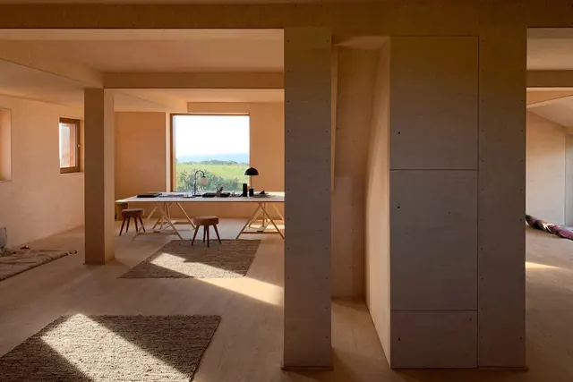 Minimalist Interior Architectural Render, minimal, geometric, muted