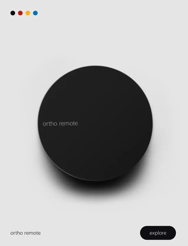 Ortho Remote Product Mockup, minimal, corporate-clean, dark