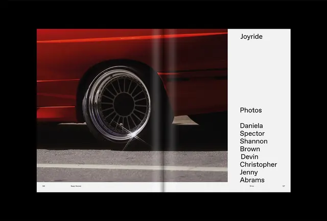 Automotive Photography and Typography Layout, minimal, editorial, high-contrast