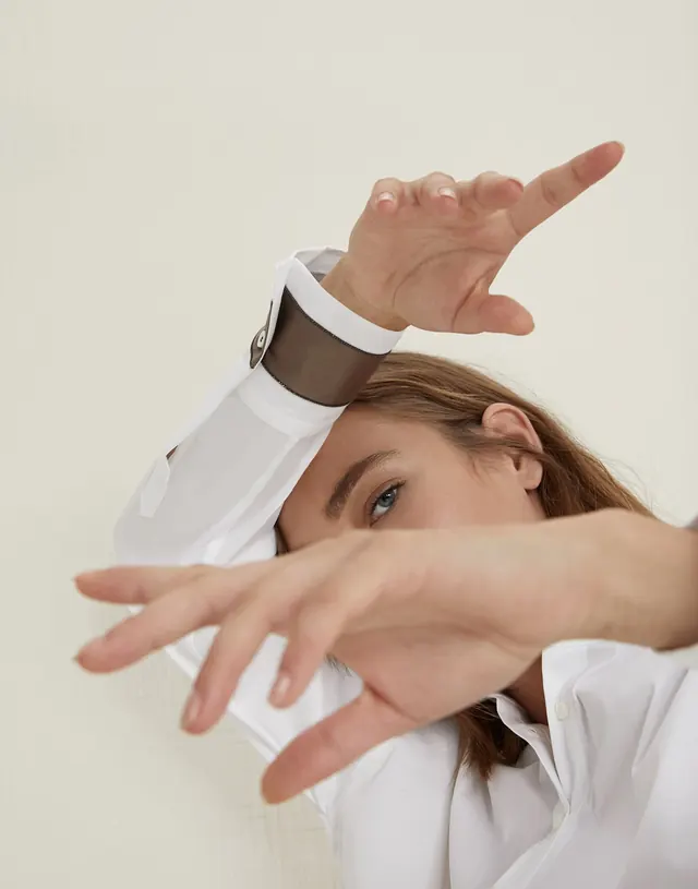Woman Reaching Out, minimal, photographic, light