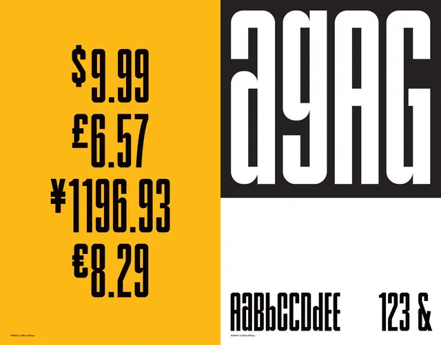 Typography and Price List Layout, swiss, brutalist, vibrant