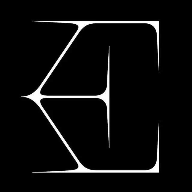 Geometric Abstract Logo, minimal, monochrome, high-contrast