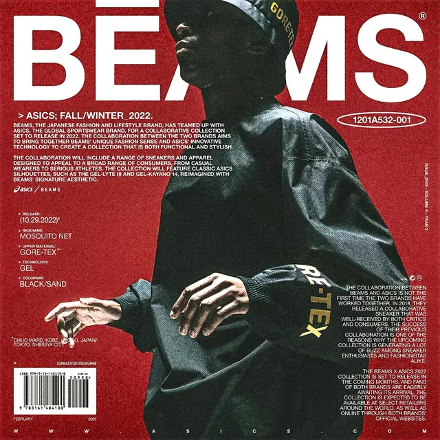 BEAMS Fall/Winter 2022 Editorial Poster, brutalist, editorial, dark
