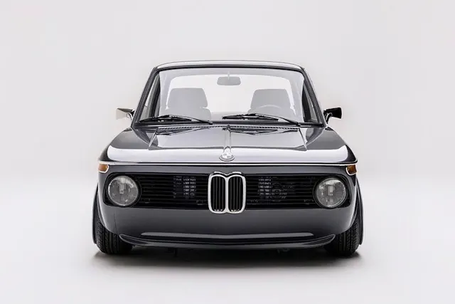 Vintage Car Front View, minimal, photographic, monochrome