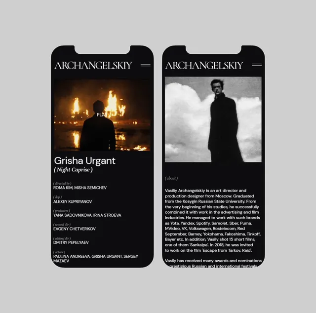Archangelsey Event Poster Design, minimal, editorial, dark