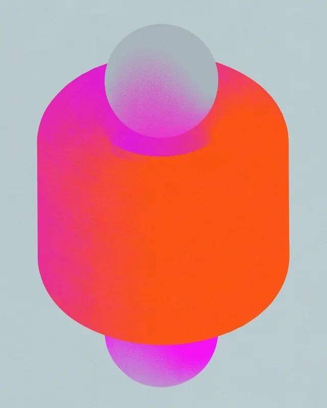 Gradient Geometric Abstract Graphic, minimal, gradient-heavy, vibrant