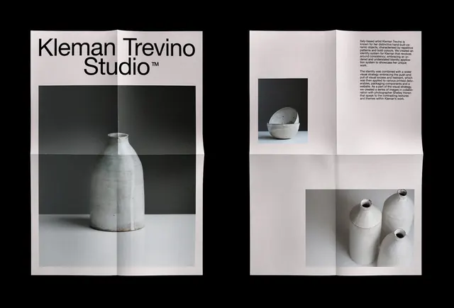 Kleman Trevino Studio Identity, minimal, swiss, monochrome