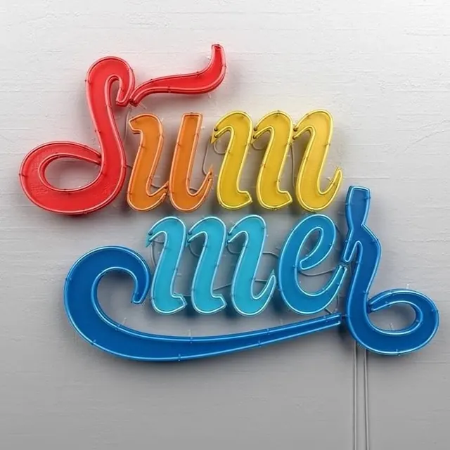 Summer Wordmark Design, playful, organic, vibrant