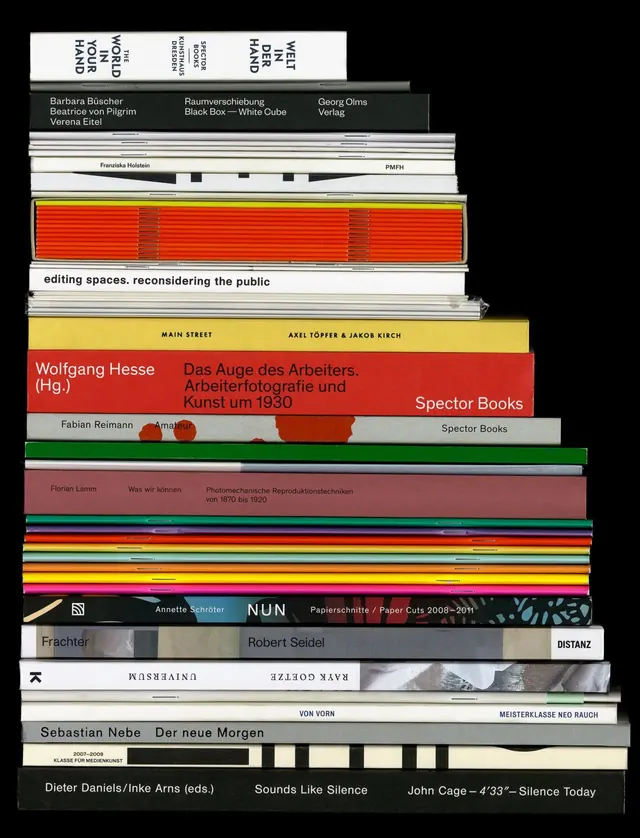 Stacked Editorial Book Covers, editorial, minimal, high-contrast