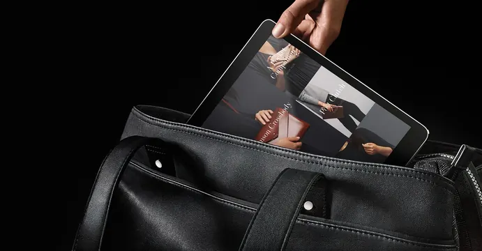Luxury Leather Tote Bag Mockup, luxury, minimal, dark