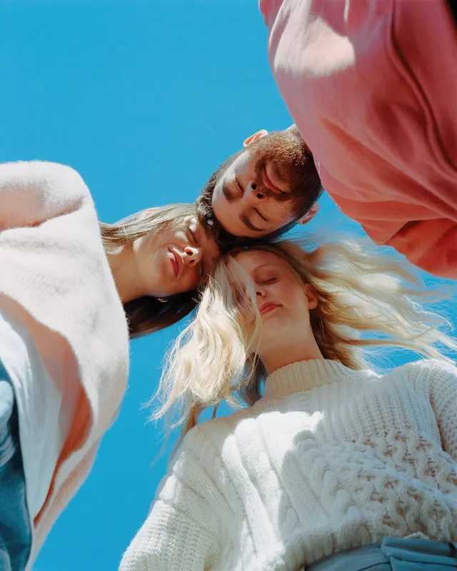 Group Portrait of Young People, photographic, organic, vibrant