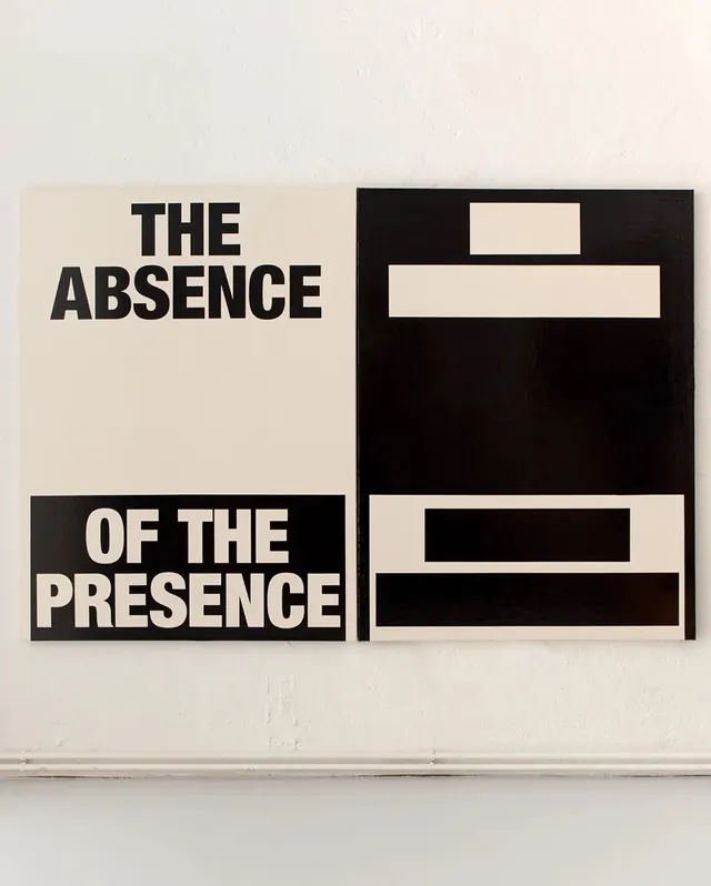 The Absence of the Presence Graphic, minimal, swiss, high-contrast