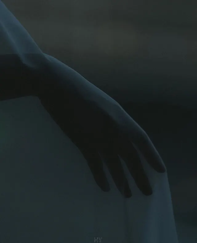 Shadowed Hand Silhouette, minimal, photographic, dark