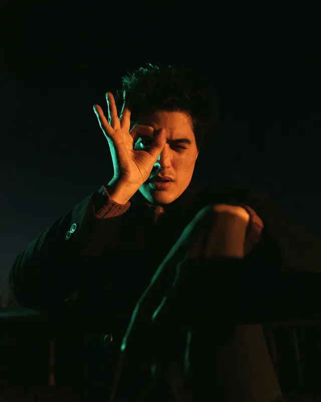 Dramatic Portrait of a Woman, photographic, dark-mode, dark