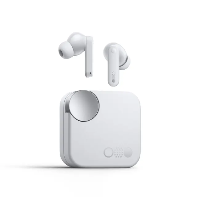 Wireless Earbuds Product Mockup, minimal, corporate-clean, dark