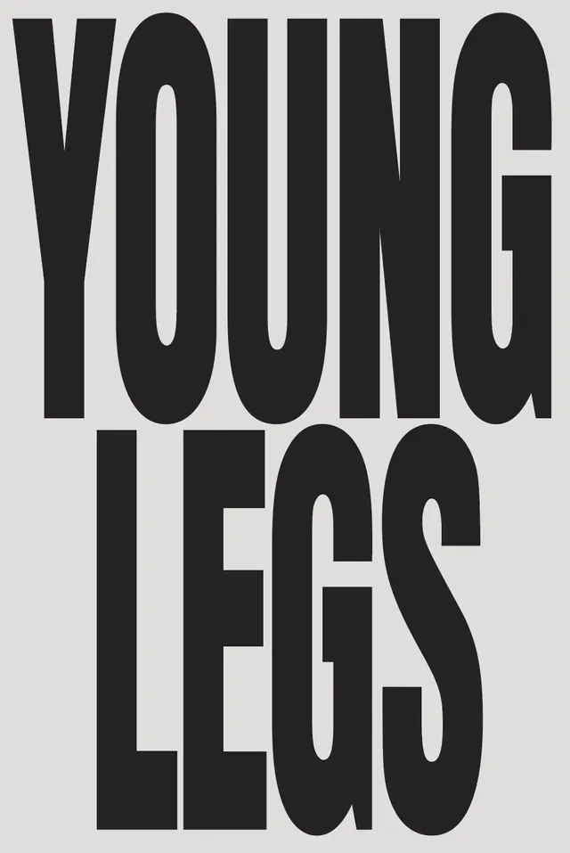 Young Legs Wordmark, minimal, flat, monochrome