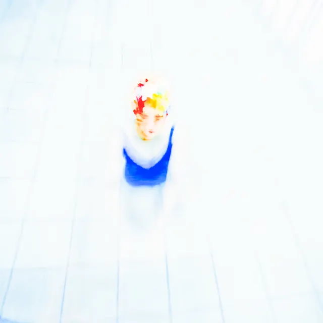 Abstract 3D Object on Tiled Surface, minimal, 3d-render, light