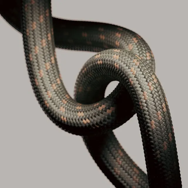 Intertwined Rope Texture, 3d-render, technical, dark