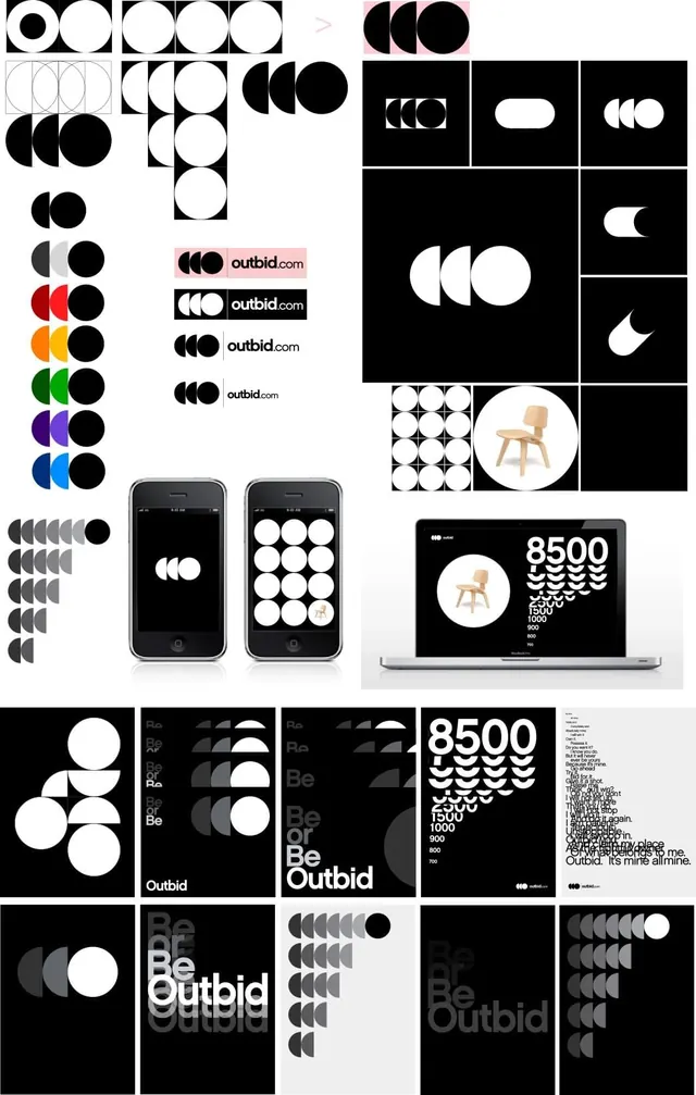Geometric Identity and Typography System, minimal, swiss, monochrome