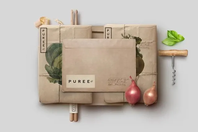 PURE Brand Packaging Mockup, minimal, organic, muted