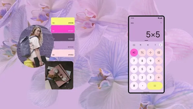 Mobile UI and Branding Collage, playful, geometric, vibrant