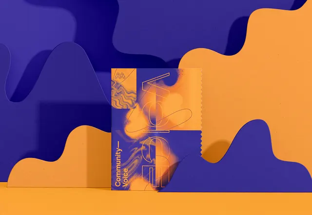 Abstract Blue and Orange Graphic Design, organic, abstract, vibrant
