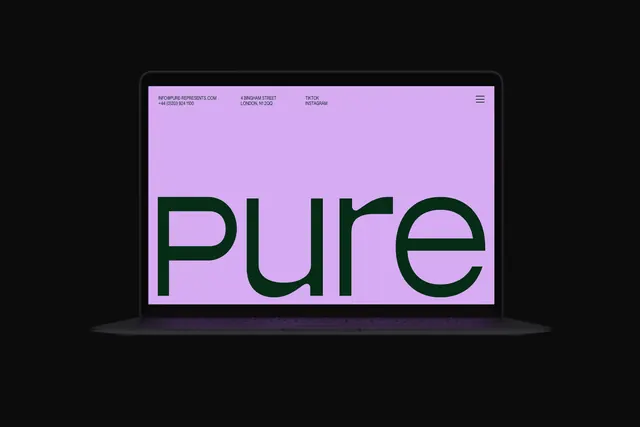 Pure Wordmark Mockup, minimal, flat, pastel