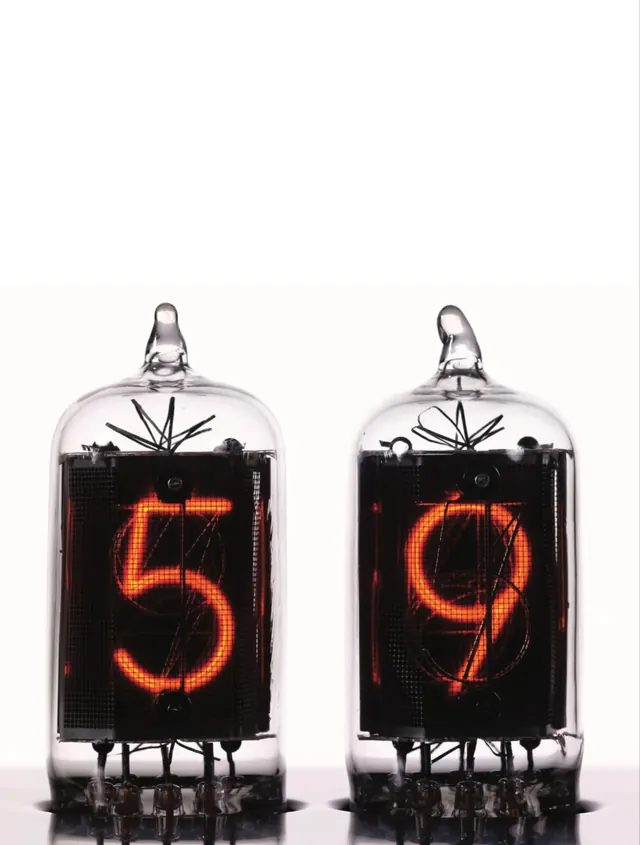 Hourglass Numbers 59, minimal, 3d-render, dark