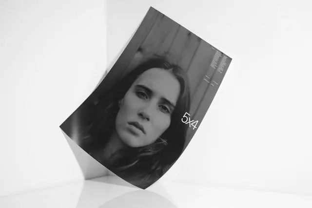 Monochrome Portrait Poster Mockup, minimal, monochrome, monochrome
