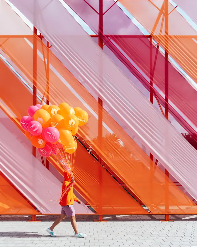 Abstract Geometric Structure with Spheres, geometric, abstract, vibrant
