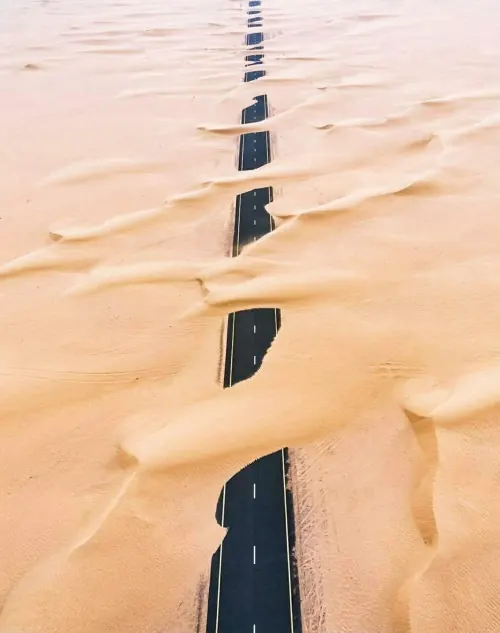 Sand Dune Roadway, minimal, organic, warm