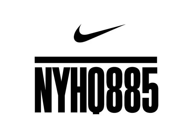 Nike Swoosh and NYHQ0885 Wordmark, minimal, monochrome, monochrome
