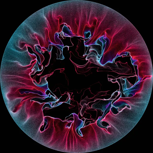 Abstract Neon Nebula Sphere, abstract, gradient-heavy, dark