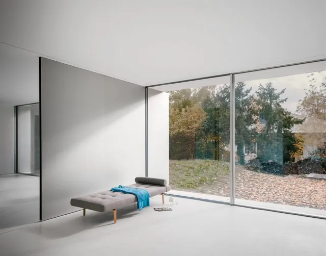 Minimalist Interior with Large Windows, minimal, luxury, light