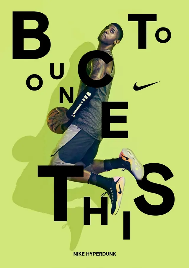 Nike 'About This' Poster, brutalist, neo-brutalist, high-contrast