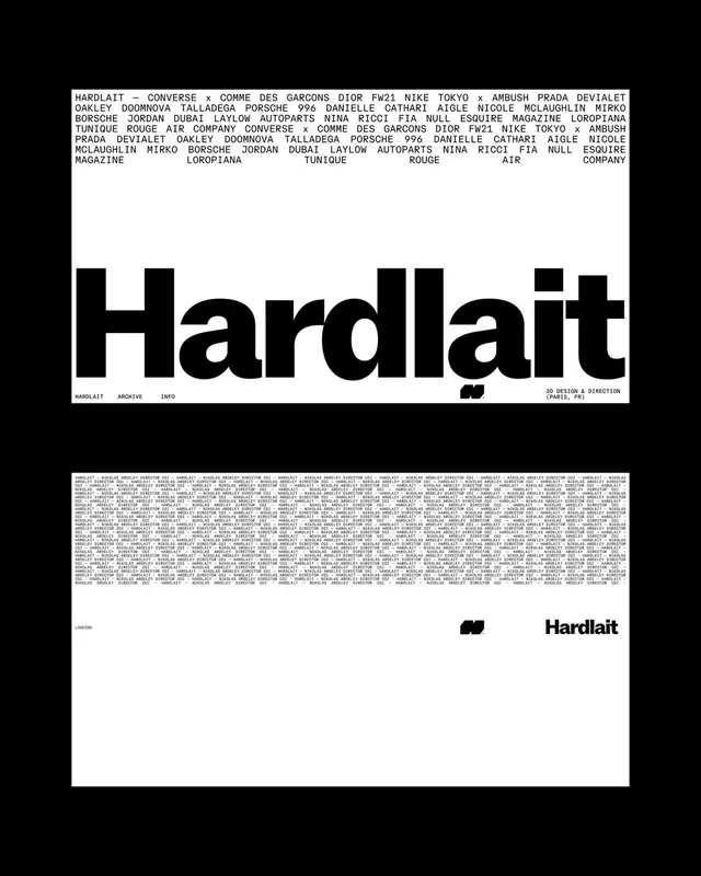 Hardlait Identity System, swiss, minimal, monochrome