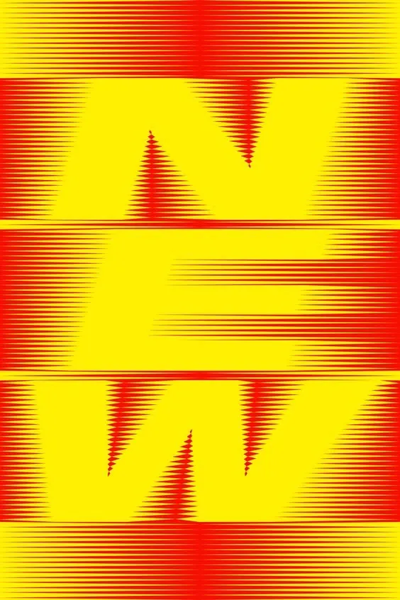 Abstract Geometric Wordmark, brutalist, neo-brutalist, vibrant