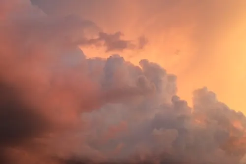 Sunset Cloudscape, photographic, organic, warm