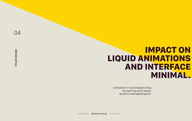 Impact on Liquid Animations and Maximalism, minimal, swiss, high-contrast