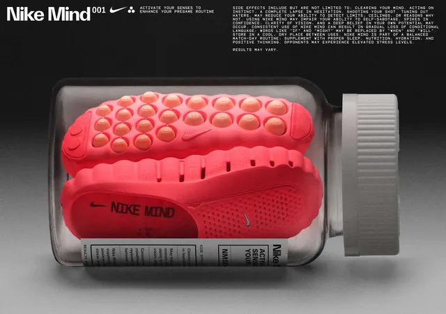 Nike Mind Concept Design, technical, data-dense, vibrant