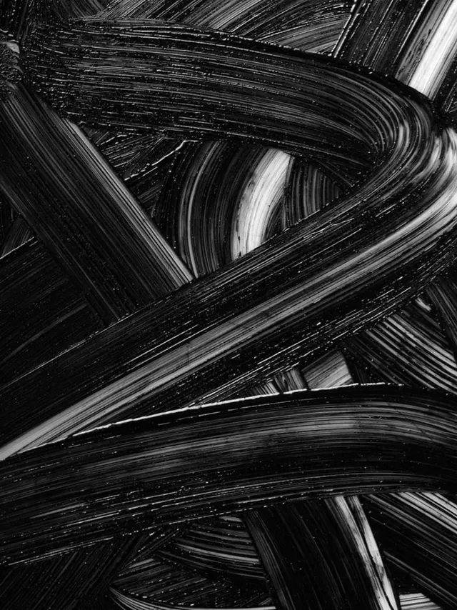 Abstract Black Brushstrokes, monochrome, abstract, monochrome