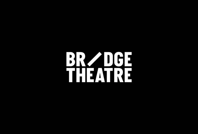 Bridge Theatre Wordmark, minimal, monochrome, high-contrast