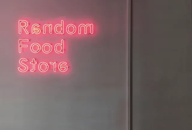 Random Food Store Neon Sign, minimal, retro, neon