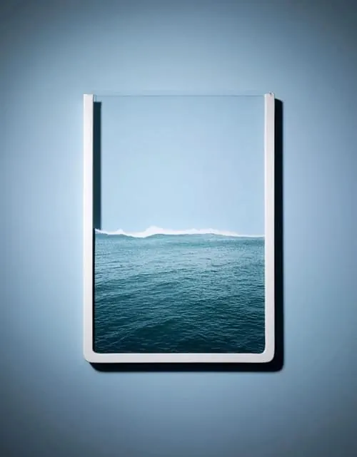 Ocean Landscape Mockup, minimal, photographic, cool