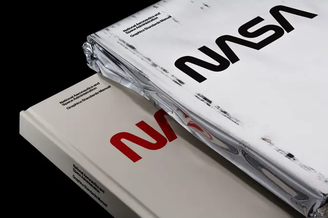 NASA Branding Mockup, minimal, corporate-clean, high-contrast