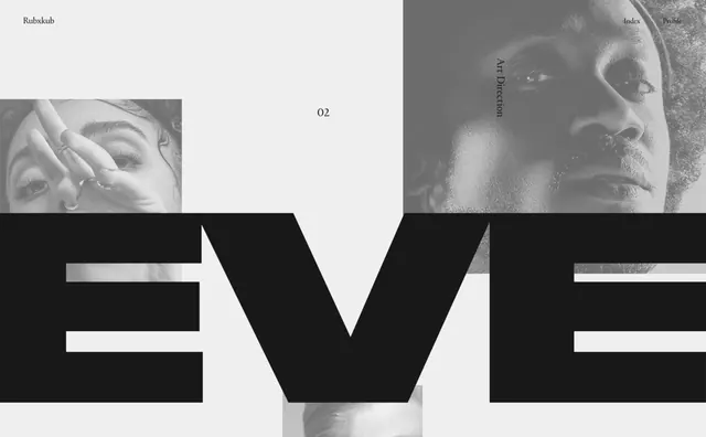 EVE Editorial Collage, minimal, brutalist, monochrome
